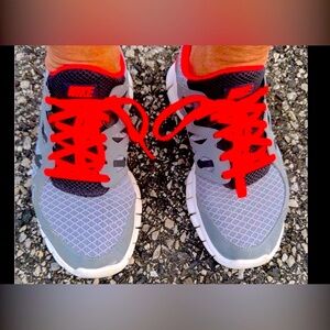 Nike Athletic Shoes - Gray and Neon Orange